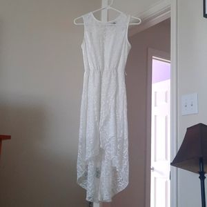 As U Wish White Lace Sleeves Dress